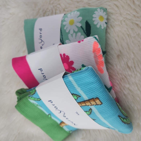 3 Brand New Pairs of Nurse Yard Compression Socks - Picture 1 of 9